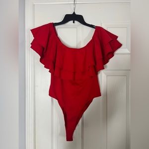Red bodysuit